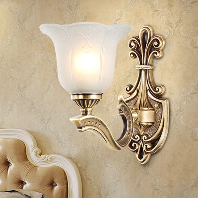 Copper Glass Hardware Bell Wall Lamp