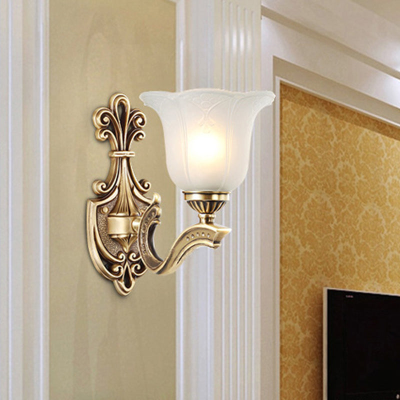 Copper Glass Hardware Bell Wall Lamp