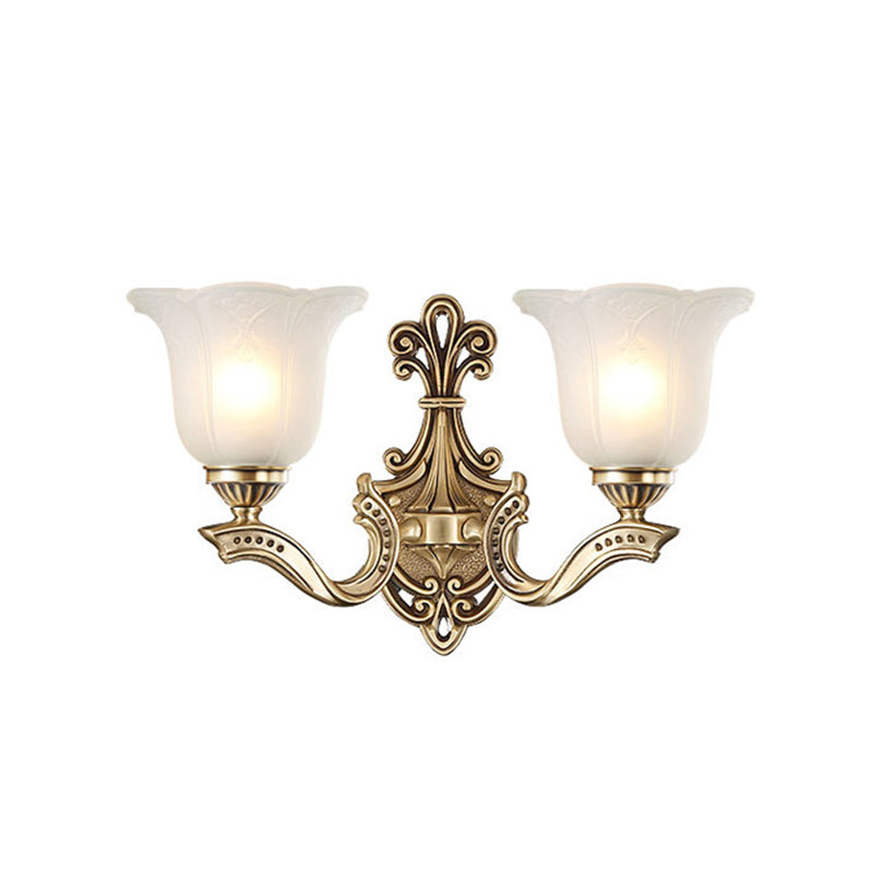 Copper Glass Hardware Bell Wall Lamp