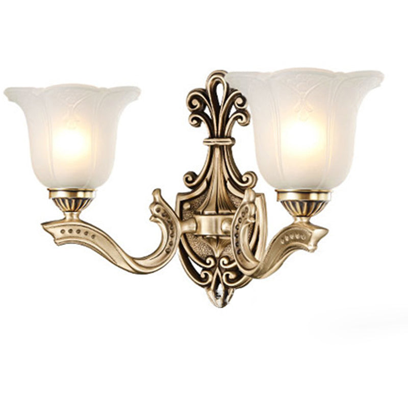 Copper Glass Hardware Bell Wall Lamp