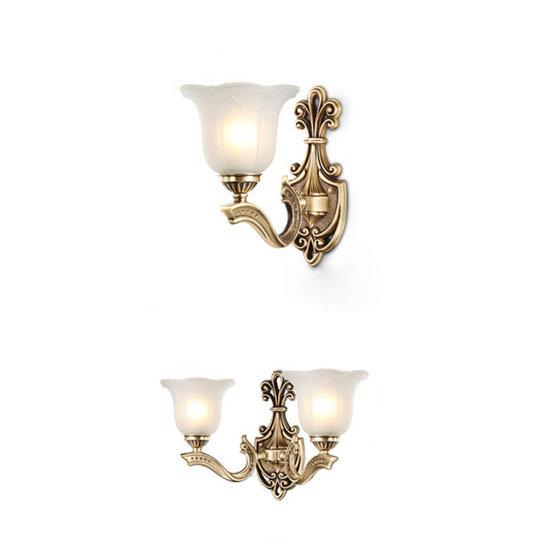 Copper Glass Hardware Bell Wall Lamp