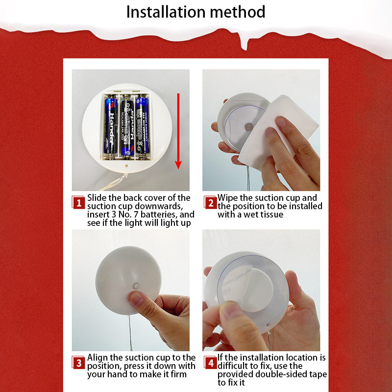 Battery Christmas Decoration Wall Light