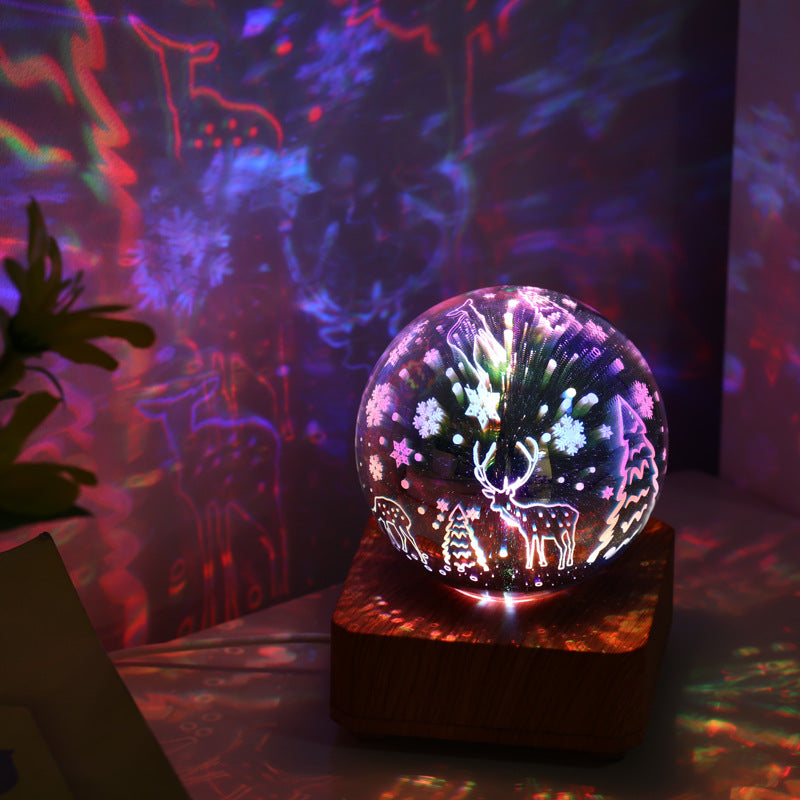 ABS Glass Ball Firework Table Lamp