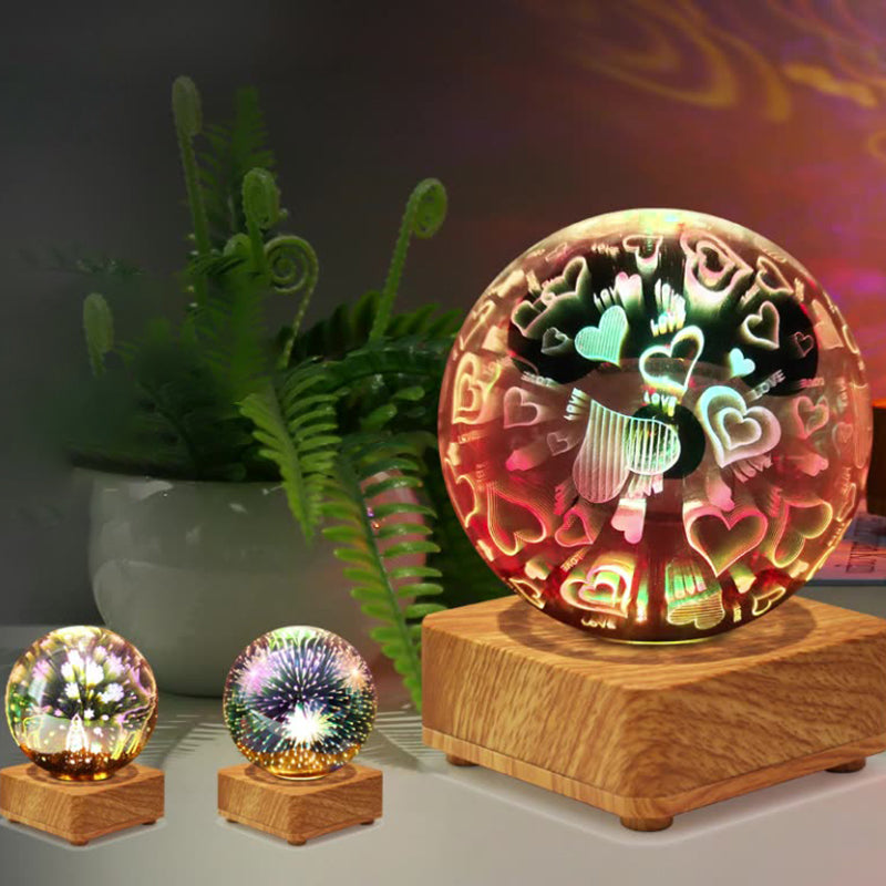 ABS Glass Ball Firework Table Lamp