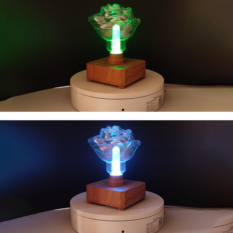 Rechargeable ABS PET Rose Table Lamp