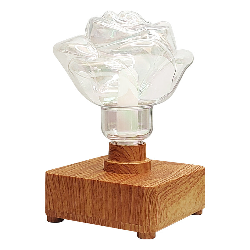 Rechargeable ABS PET Rose Table Lamp