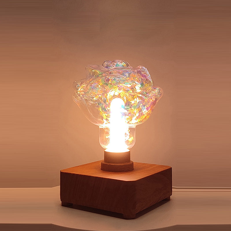 Rechargeable ABS PET Rose Table Lamp