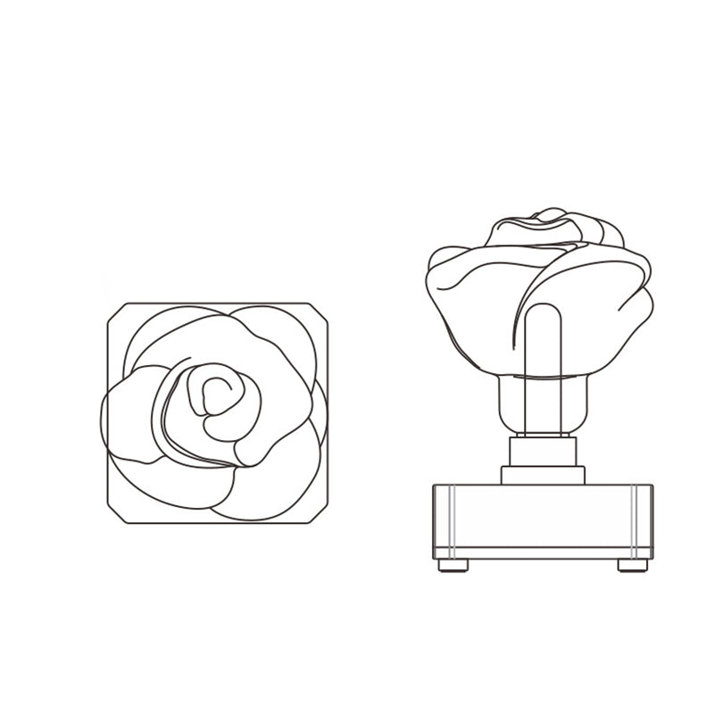 Rechargeable ABS PET Rose Table Lamp
