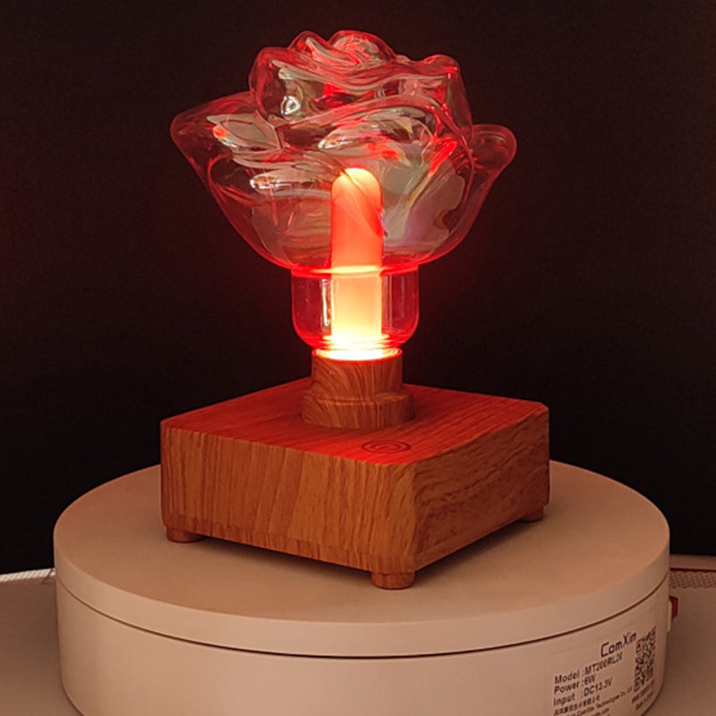 Rechargeable ABS PET Rose Table Lamp