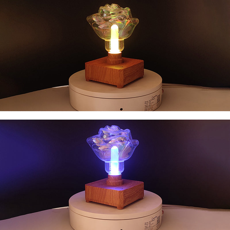 Rechargeable ABS PET Rose Table Lamp