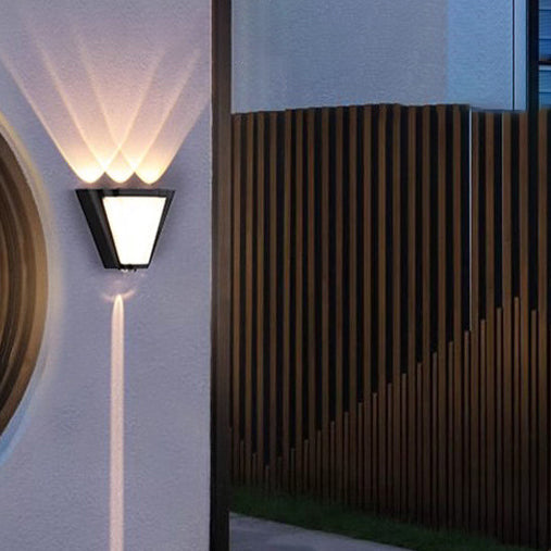 Aluminum Acrylic Triangle Patio Outdoor Light