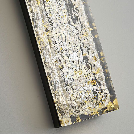 Copper Resin Rectangular Gold Wall Lamp