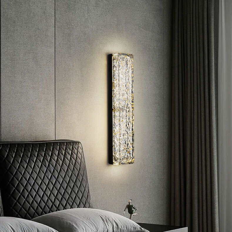 Copper Resin Rectangular Gold Wall Lamp