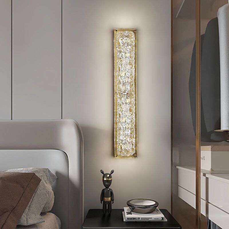 Copper Resin Rectangular Gold Wall Lamp