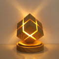 Battery Wood Magic Cube Table Lamp