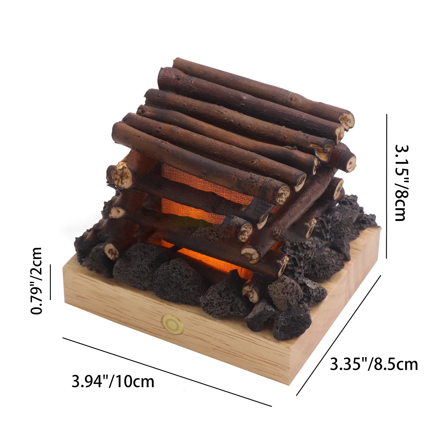 Rechargeable Wood Branch Twig Table Lamp