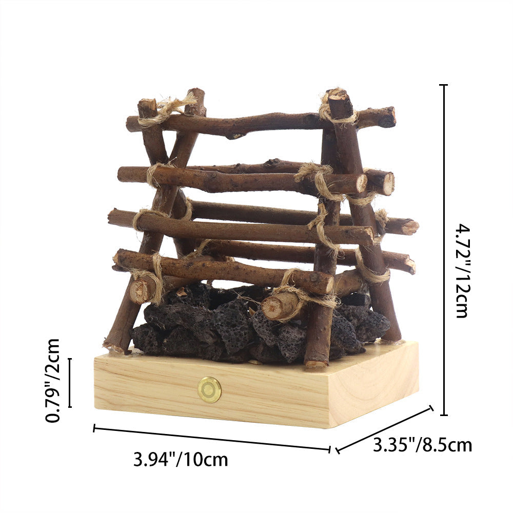 Rechargeable Wood Branch Twig Table Lamp
