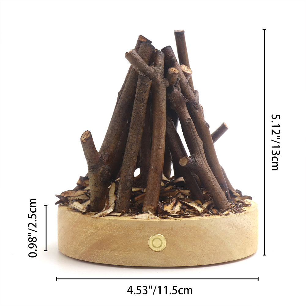 Rechargeable Wood Branch Twig Table Lamp