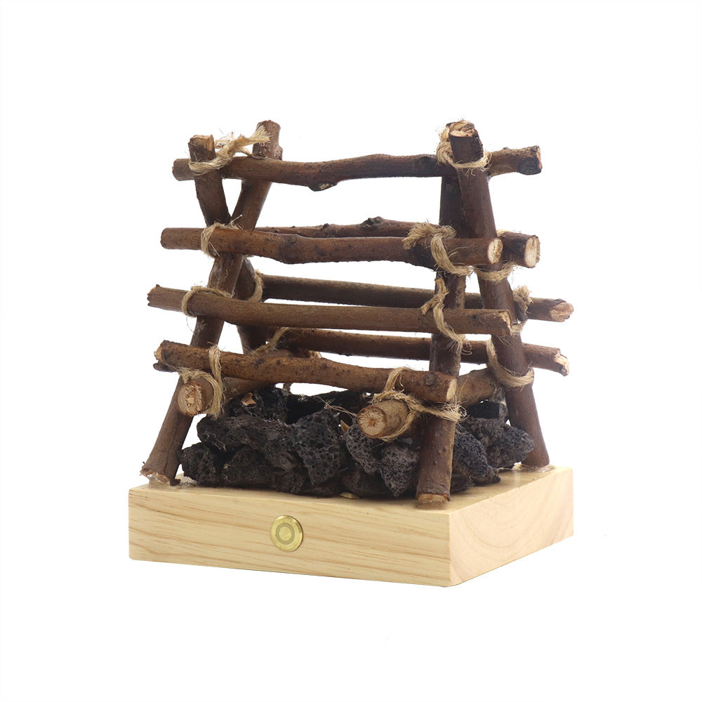 Rechargeable Wood Branch Twig Table Lamp