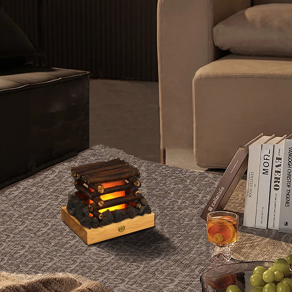 Rechargeable Wood Branch Twig Table Lamp