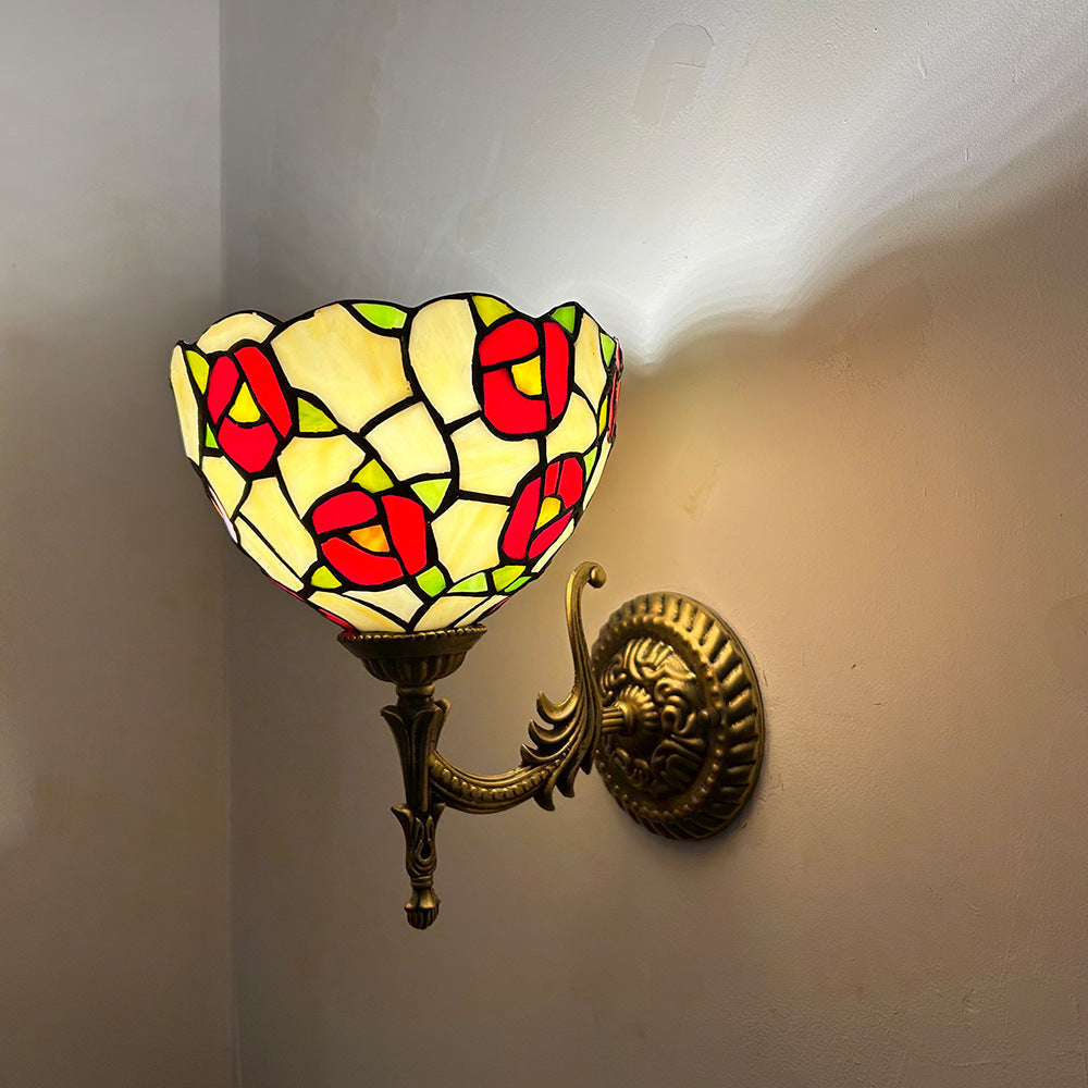 Glass Zinc Alloy Bowl Wall Lamp