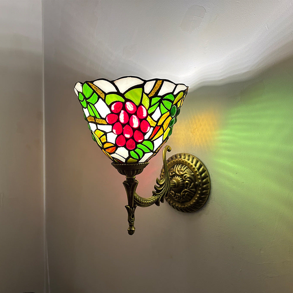 Glass Zinc Alloy Bowl Wall Lamp