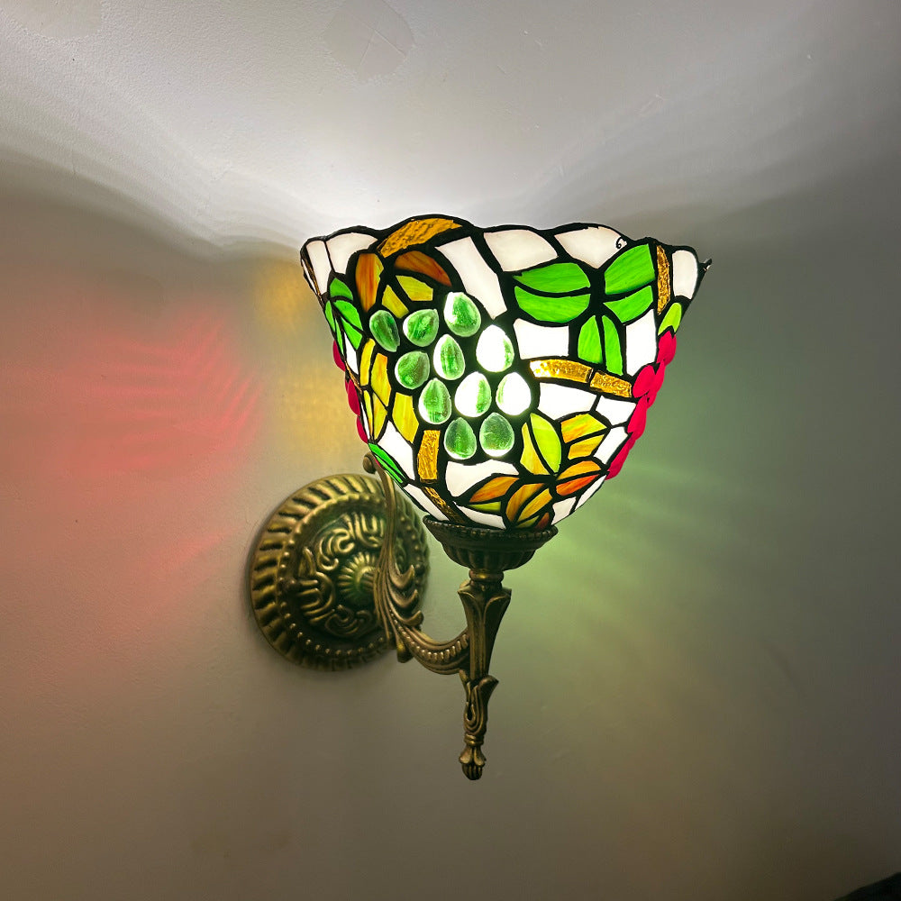 Glass Zinc Alloy Bowl Wall Lamp