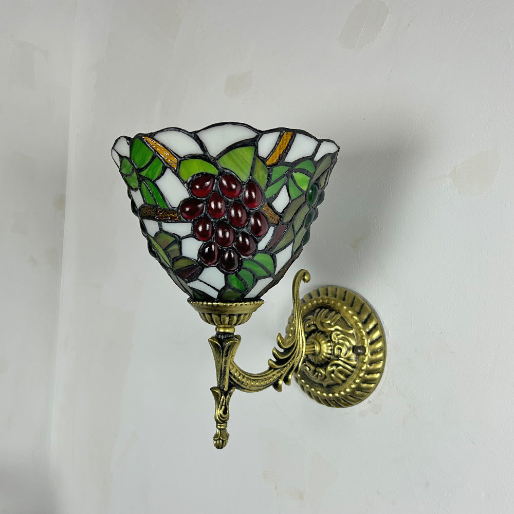 Glass Zinc Alloy Bowl Wall Lamp
