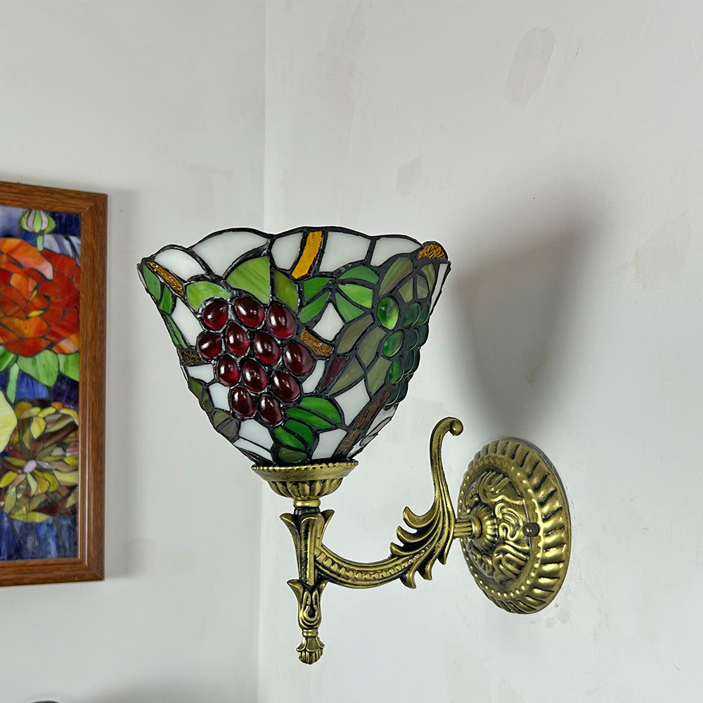 Glass Zinc Alloy Bowl Wall Lamp