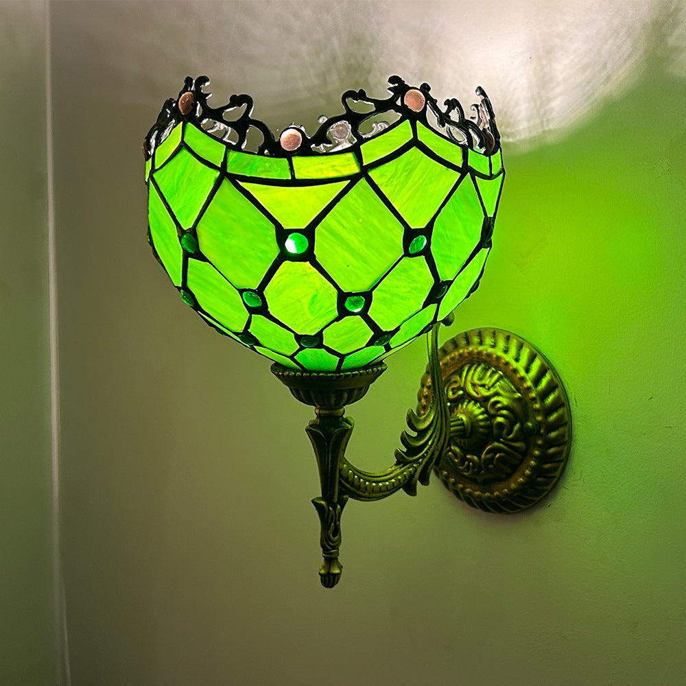 Glass Zinc Alloy Bowl Wall Lamp