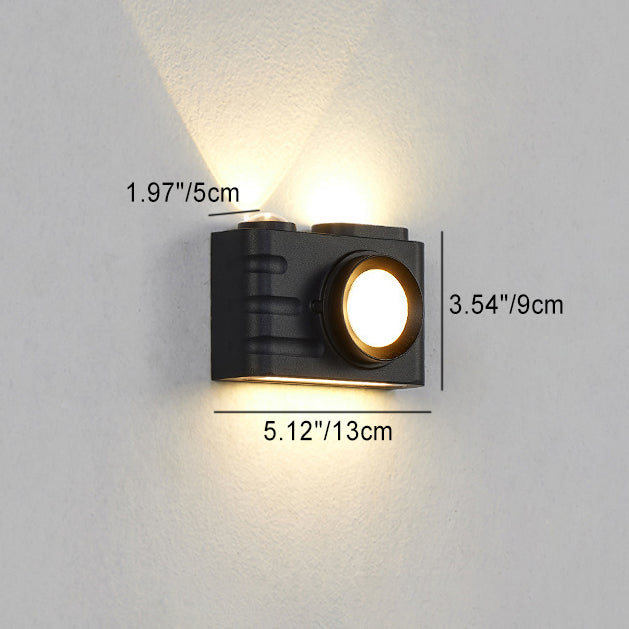 Aluminum Camera Rectangular Patio Outdoor Light