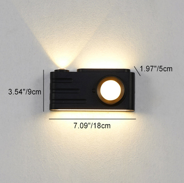 Aluminum Camera Rectangular Patio Outdoor Light