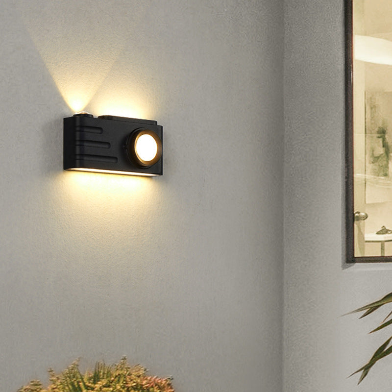 Aluminum Camera Rectangular Patio Outdoor Light