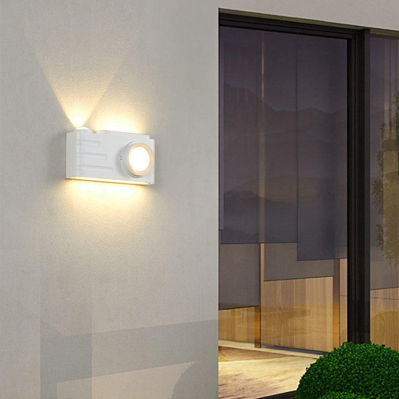 Aluminum Camera Rectangular Patio Outdoor Light