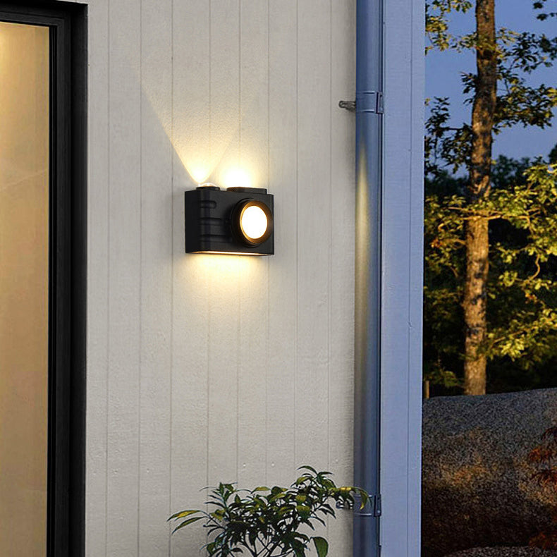 Aluminum Camera Rectangular Patio Outdoor Light