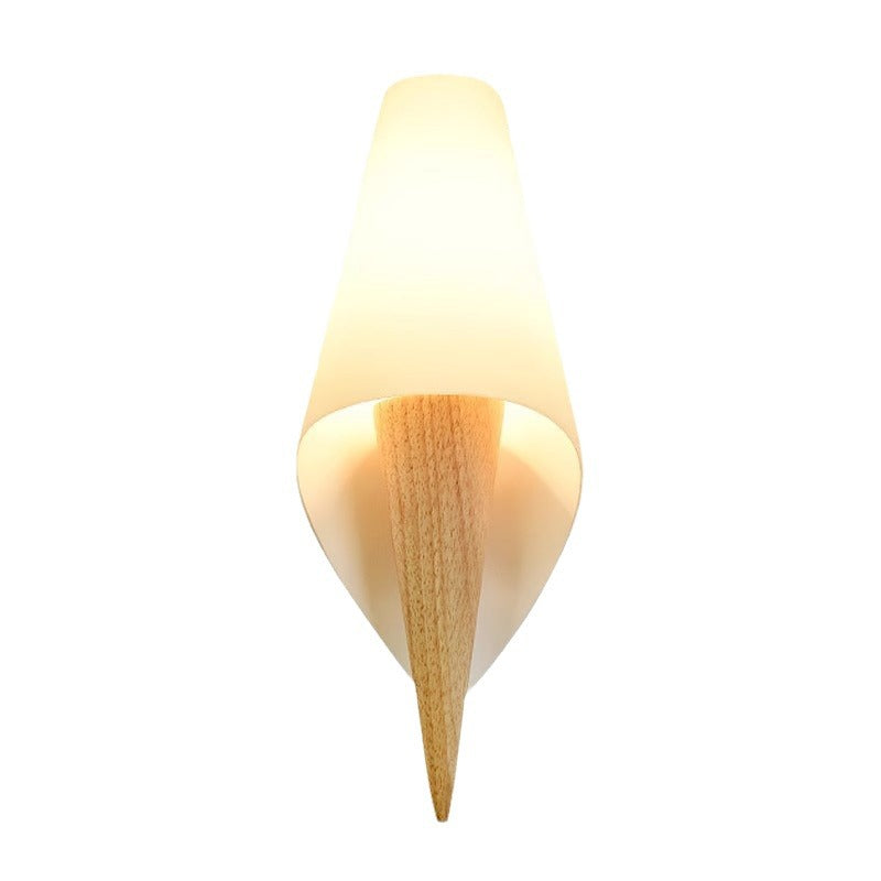 Wood Glass Ice Cream Wall Lamp