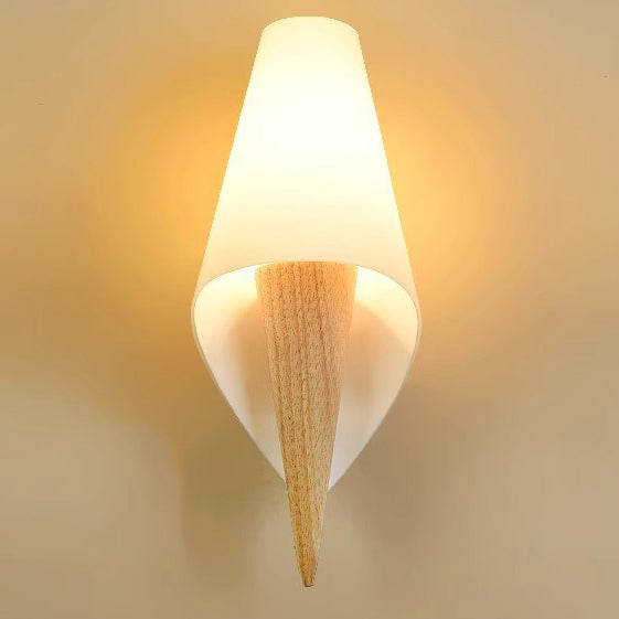 Wood Glass Ice Cream Wall Lamp