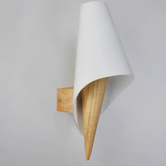 Wood Glass Ice Cream Wall Lamp