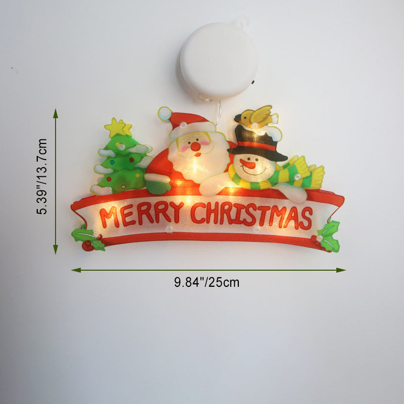 Christmas Tree Santa Deer Wall Light