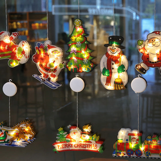 Christmas Tree Santa Deer Wall Light