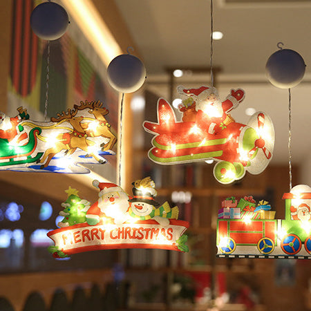 Christmas Tree Santa Deer Wall Light