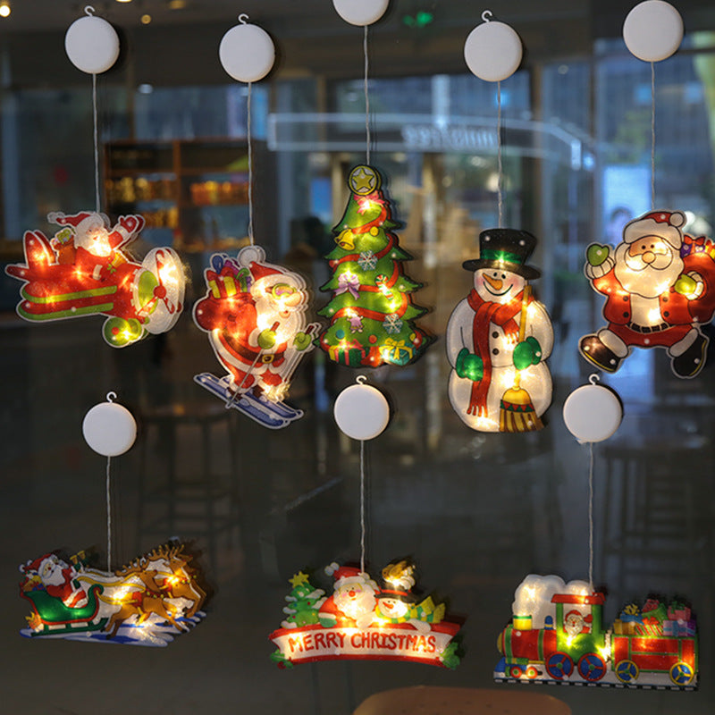 Christmas Tree Santa Deer Wall Light