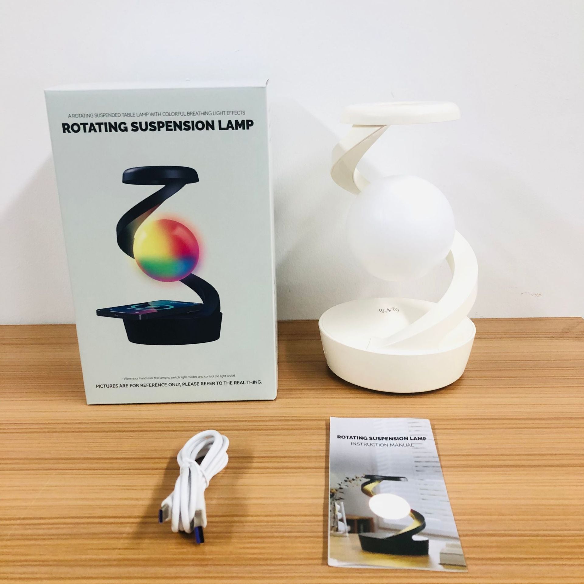Rechargeable ABS Ball Rotating Table Lamp