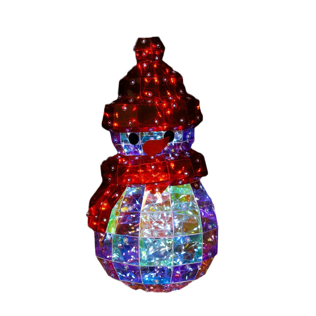 PET Laser Snowman Decoration Table Lamp