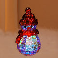 PET Laser Snowman Decoration Table Lamp