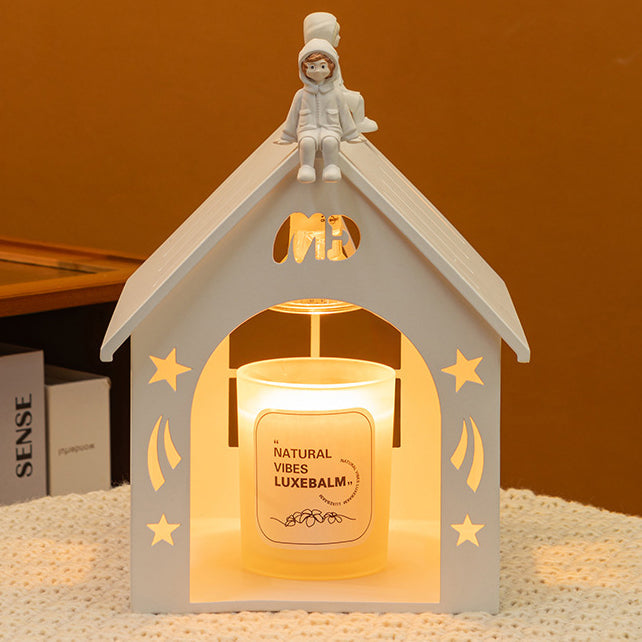 Hollowed House Decorative Iron Table Lamp