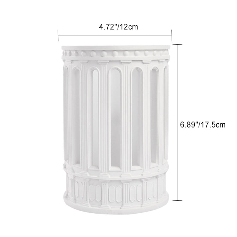 Glass Resin Roman Column Table Lamp