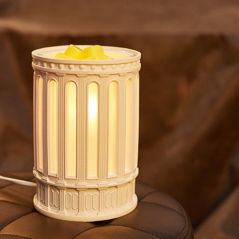 Glass Resin Roman Column Table Lamp