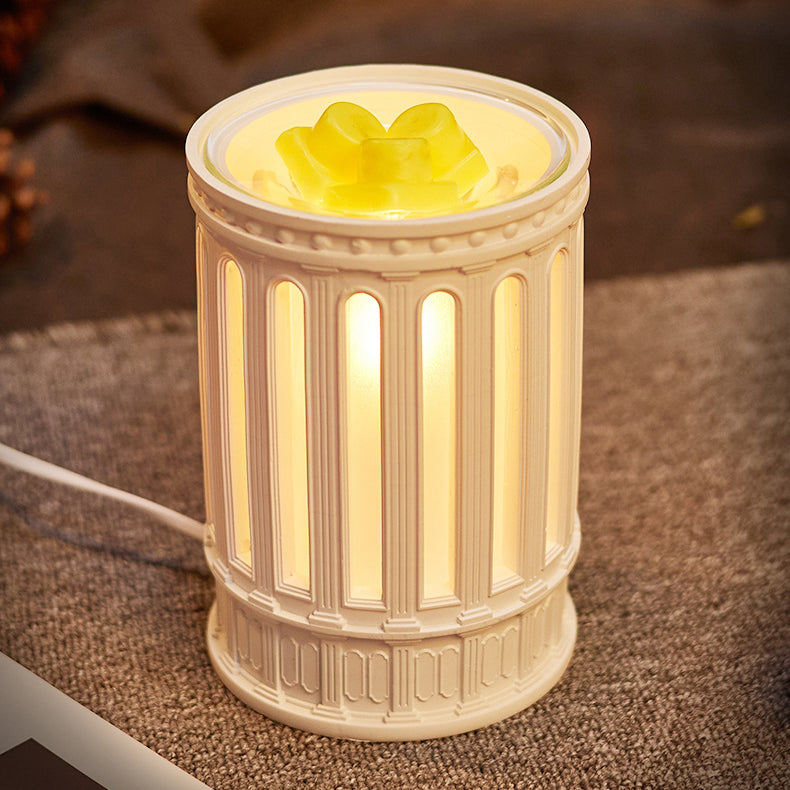 Glass Resin Roman Column Table Lamp