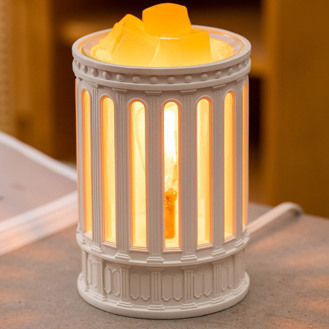 Glass Resin Roman Column Table Lamp